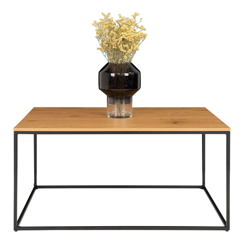 Vita Salontafel - Eikenlook, zwart frame 60x90x45 cm