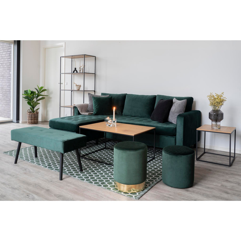 Vita Salontafel - Eikenlook, zwart frame 60x90x45 cm