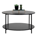 Vita Salontafel - Zwart, zwart frame Ø80x45 cm