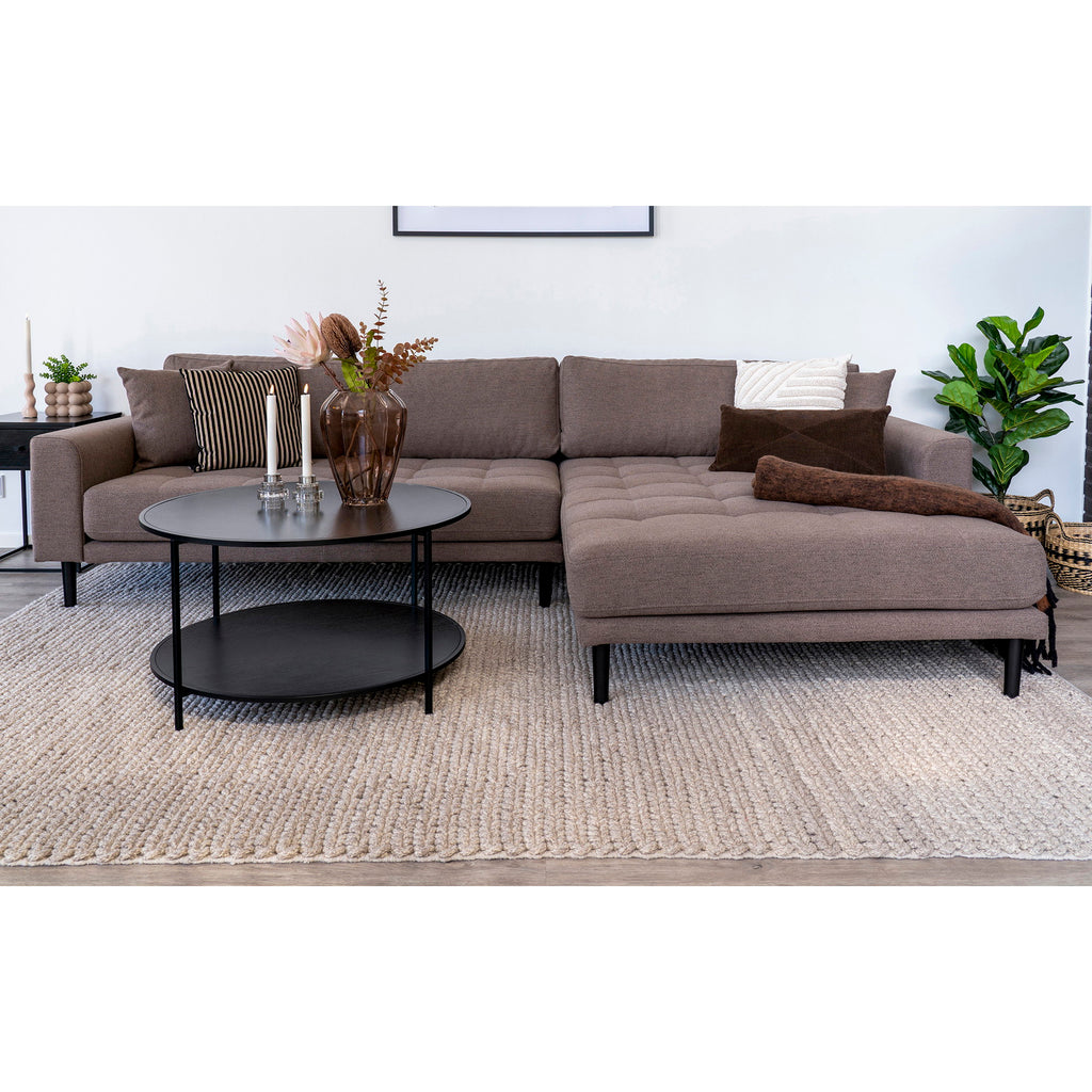 Vita Salontafel - Zwart, zwart frame Ø80x45 cm