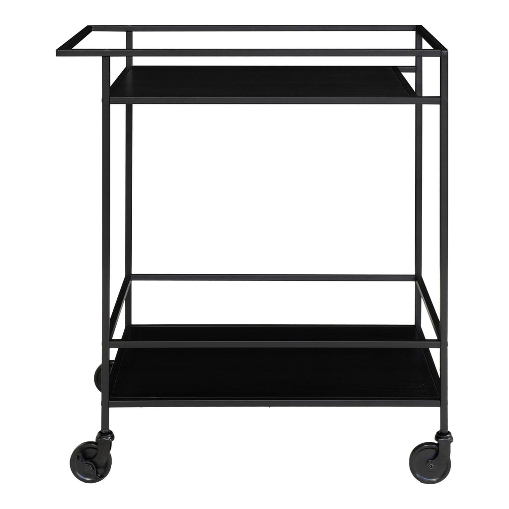 Vita Bartrolley - With 2 shelves, black, black frame 68x40x79 cm