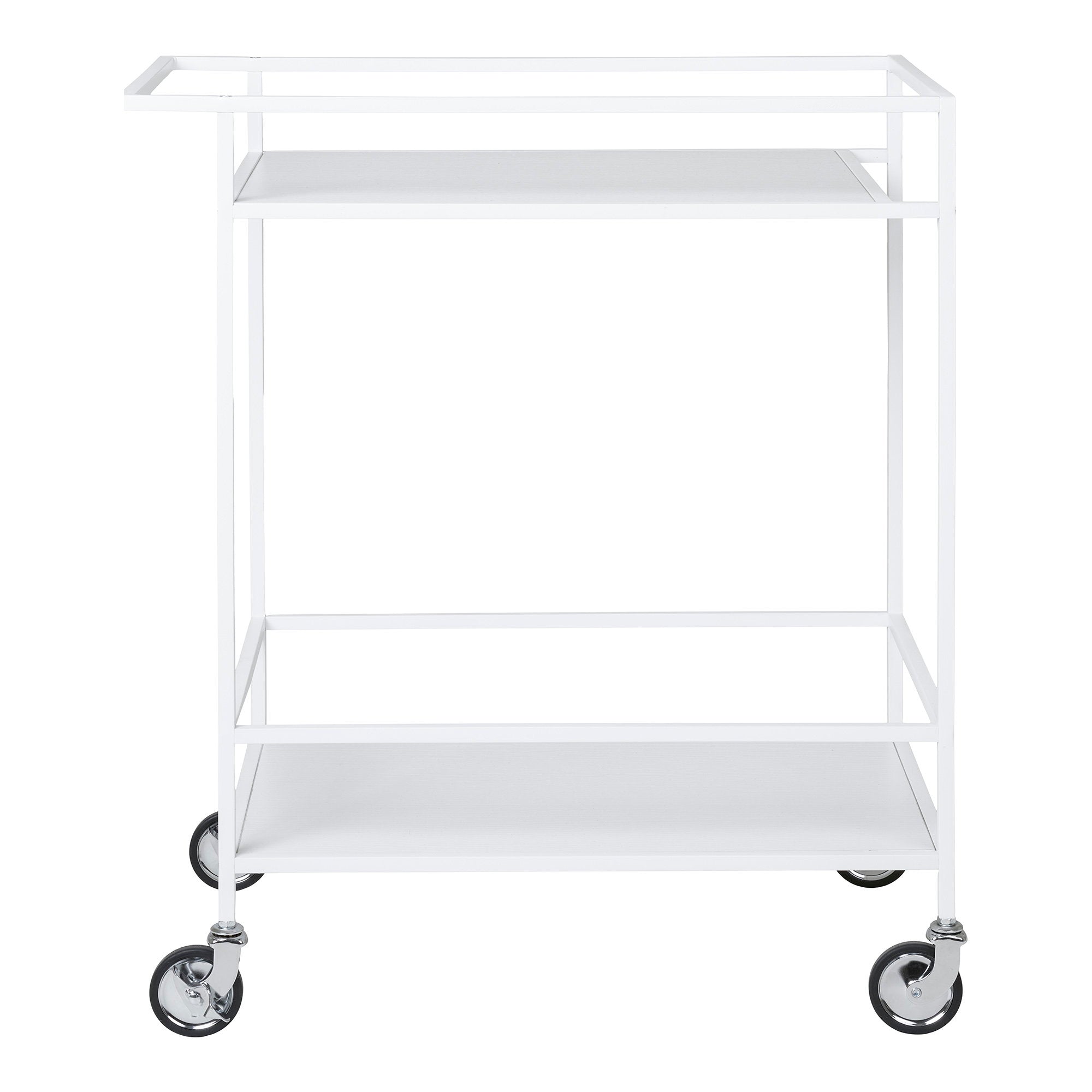 Vita Bartrolley - Met 2 witte planken, wit frame 68x40x79 cm