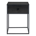 Vita Side Table - Side Table with 1 drawer, black, black frame 40x40x55 cm