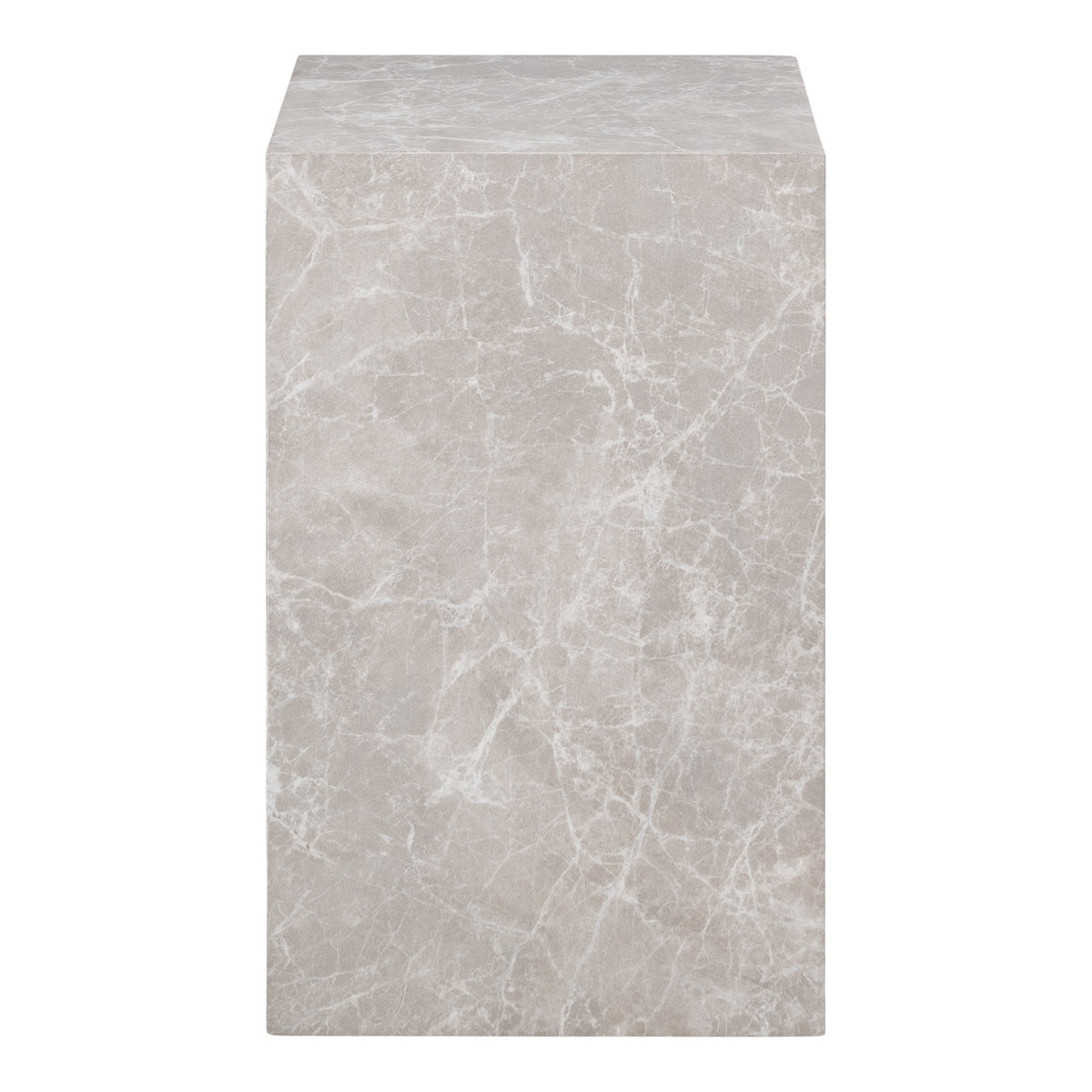 Side table Prague in marble-look beige - 30x30x50 cm