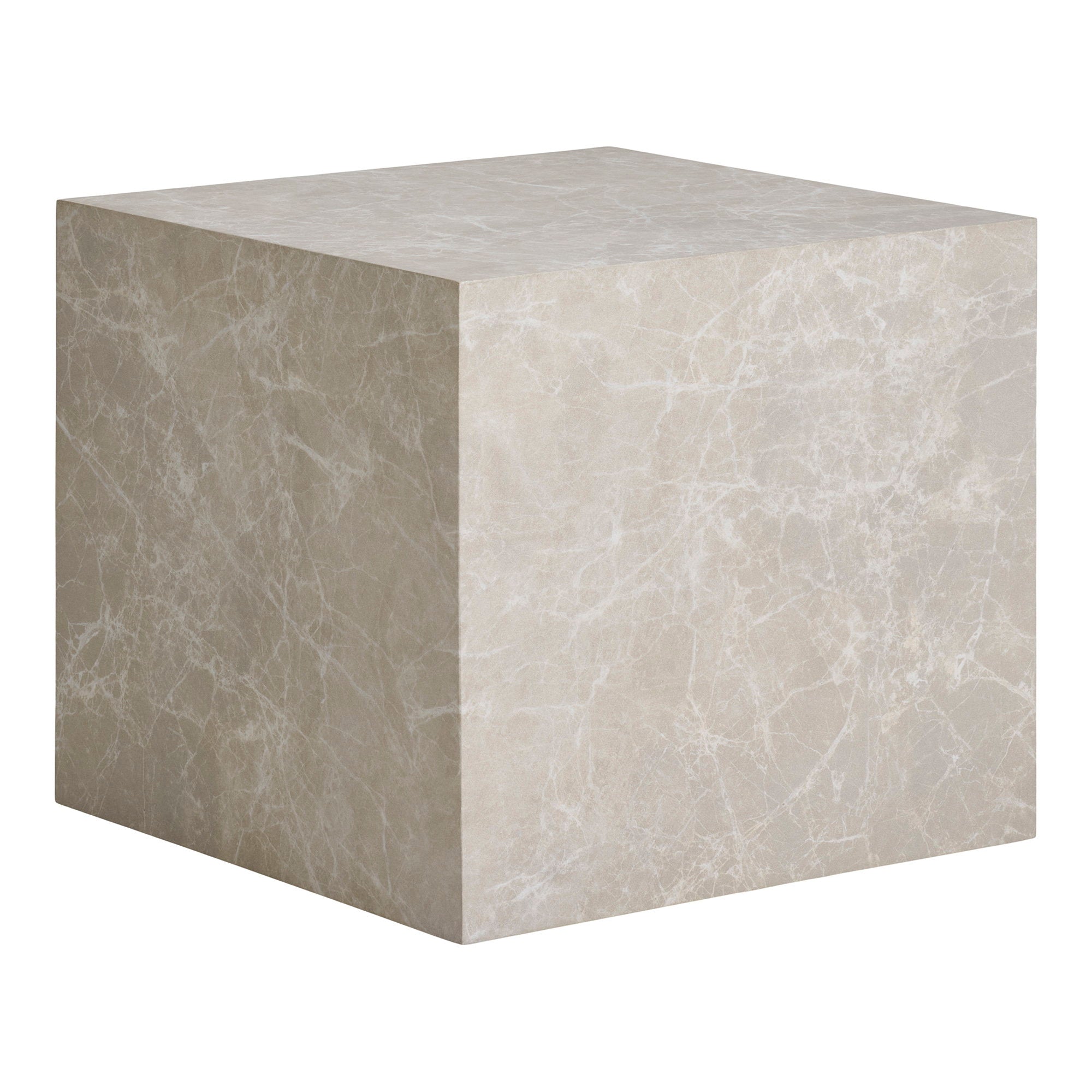 Prague Salontafel - Marmerlook, beige (set van 2)