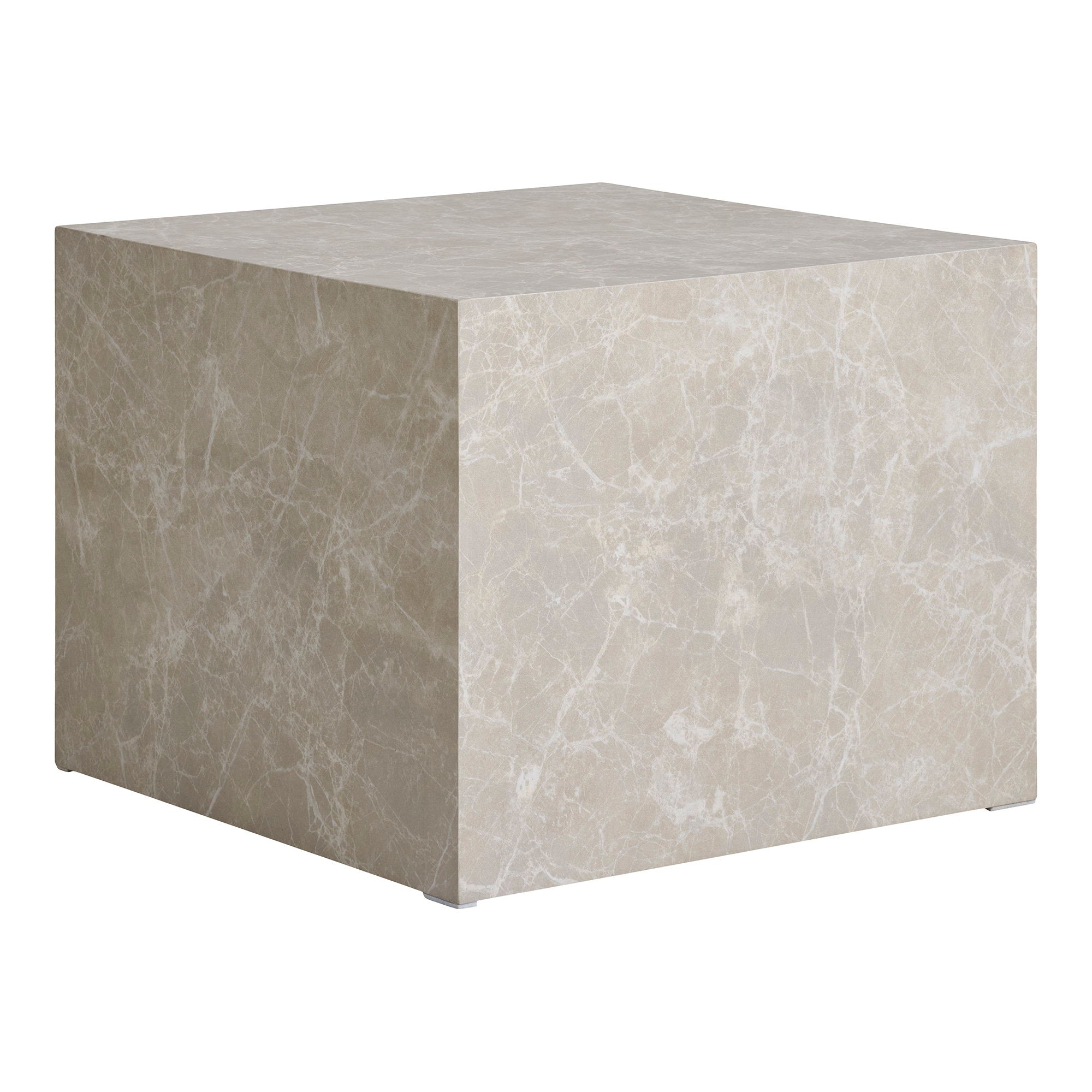 Prague Salontafel - Marmerlook, beige (set van 2)