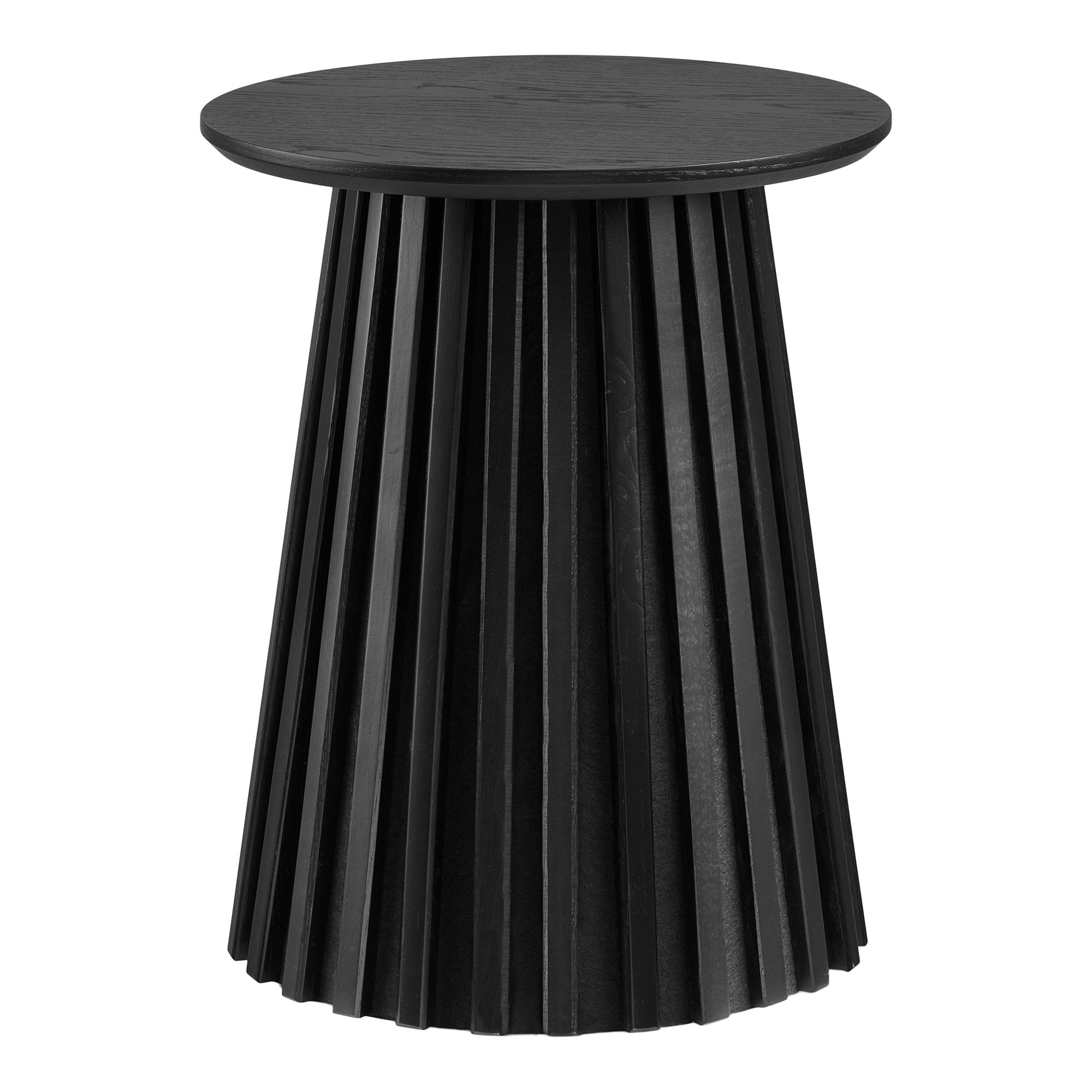 Osaka Side Table - Side table, oak veneer, black Ø40x50 cm