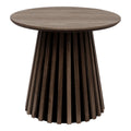 Osaka Side table - Side table, oak veneer, smoked Ø50x45 cm