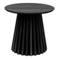 Osaka Side Table - Side table, oak veneer, black Ø50x45 cm