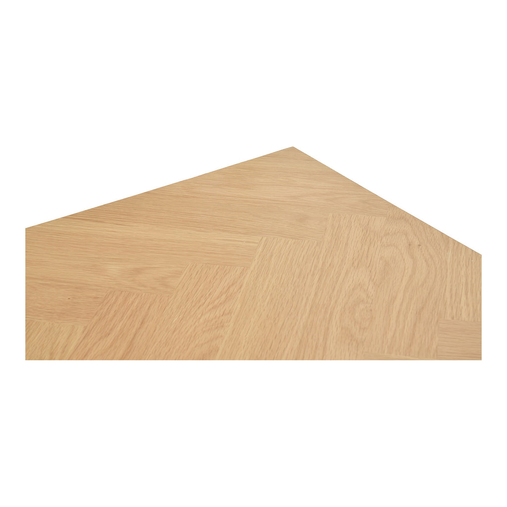 Amora Salontafel - Eikenfineer met visgraatpatroon 60x120x42 cm