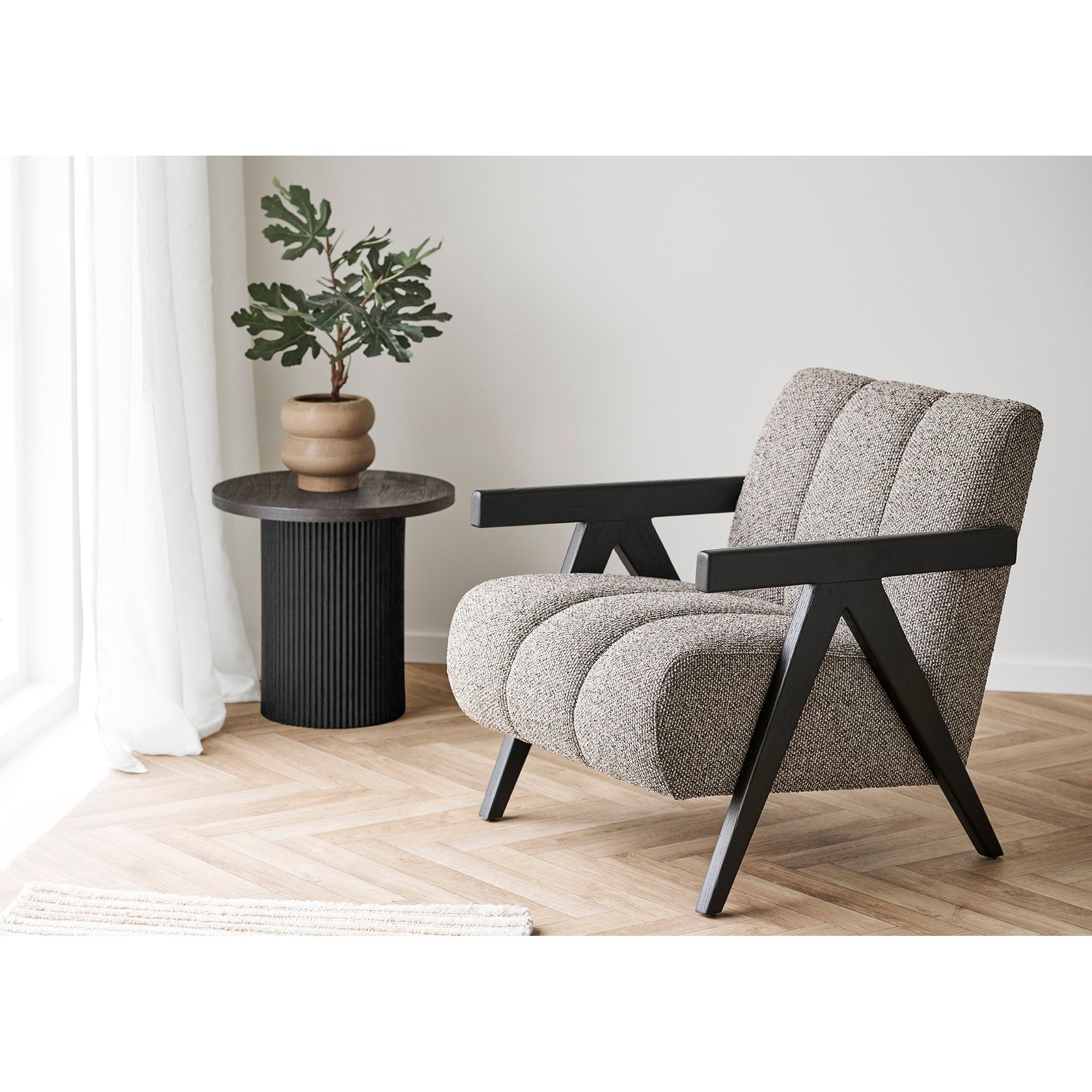 Boavista Side Table - Side table, dark brown Ø48x45 cm