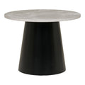 Brito Salontafel - Marmerlook, grijs/zwart Ø60x45 cm