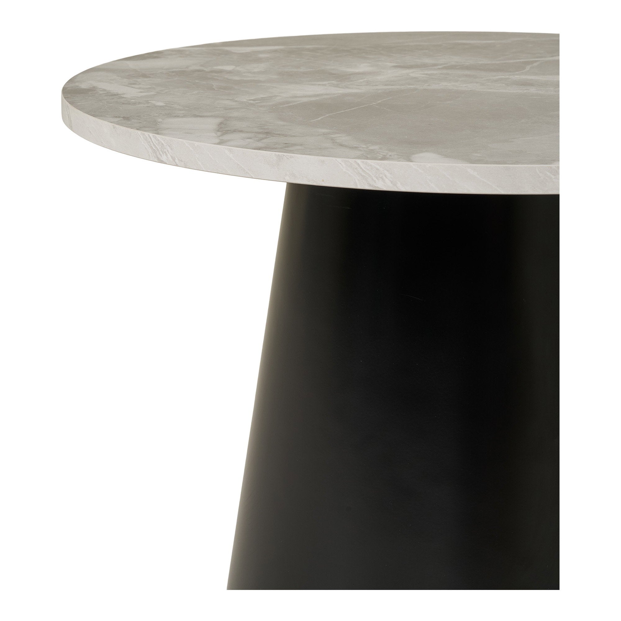Brito Salontafel - Marmerlook, grijs/zwart Ø60x45 cm