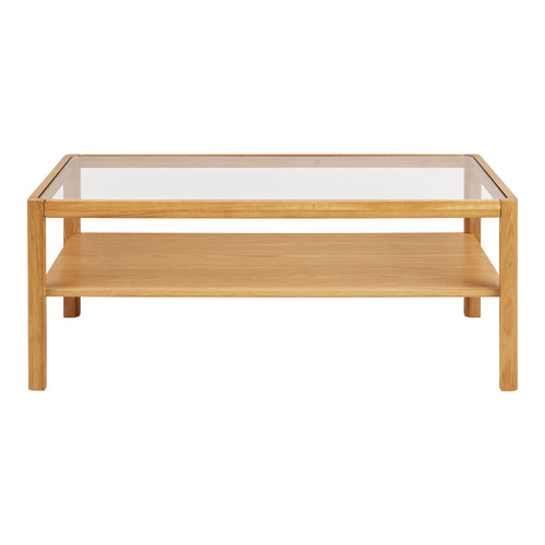 Lourmarin Salontafel - Eikenhout/eikenfineer/gehard glas, naturel 110x60x45 cm - Noël Home