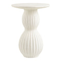 Newtown Side Table - Side table, fiberclay, white Ø40x55 cm