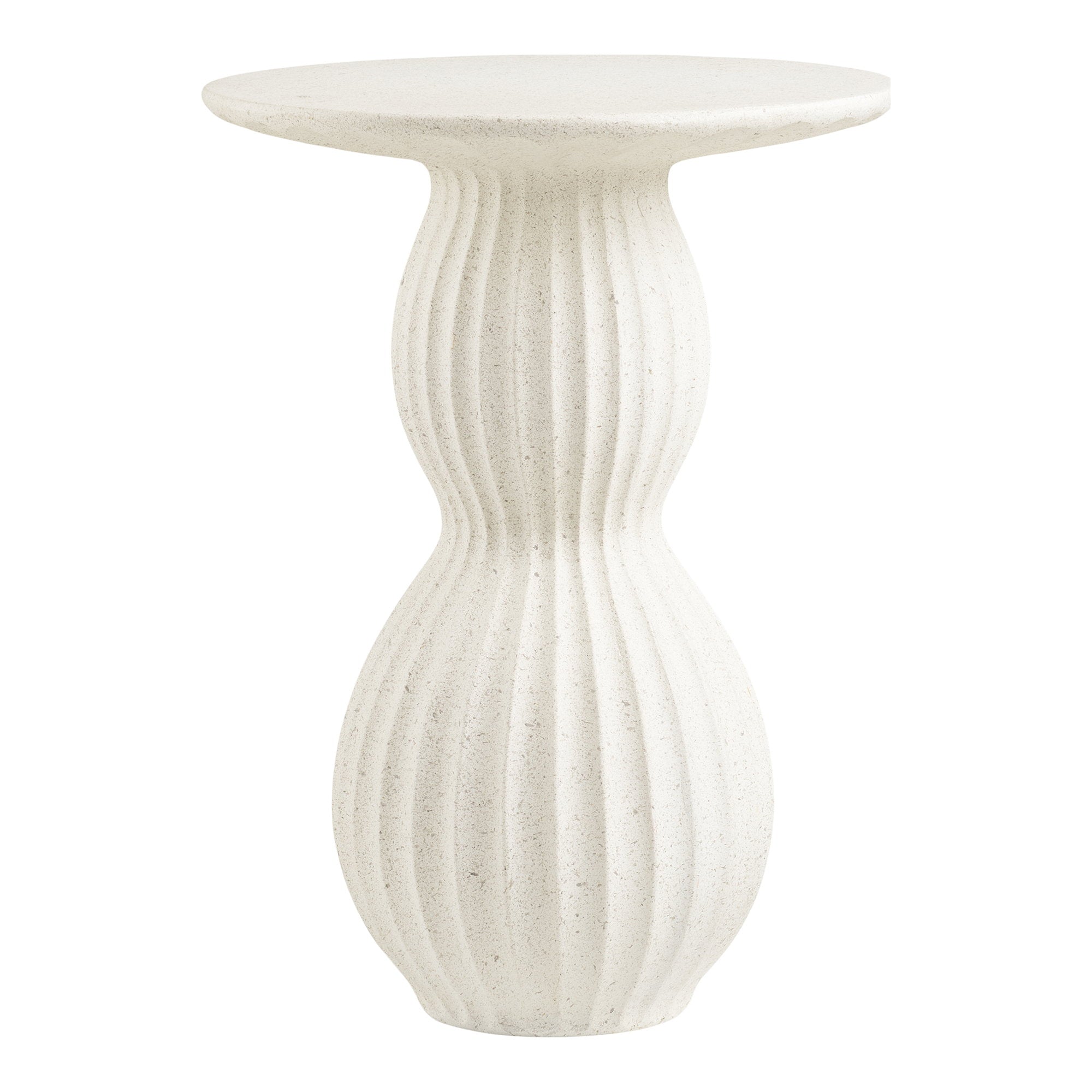Newtown Side Table - Side table, fiberclay, white Ø40x55 cm