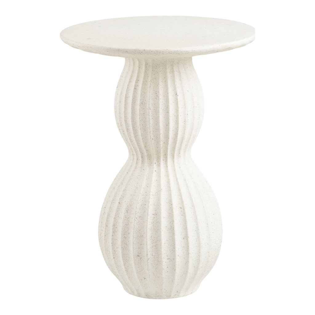 Newtown Side Table - Side table, fiberclay, white Ø40x55 cm