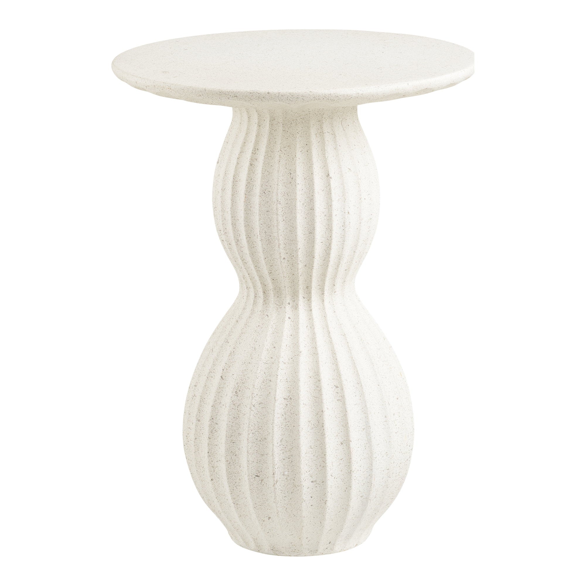 Newtown Side Table - Side table, fiberclay, white Ø40x55 cm