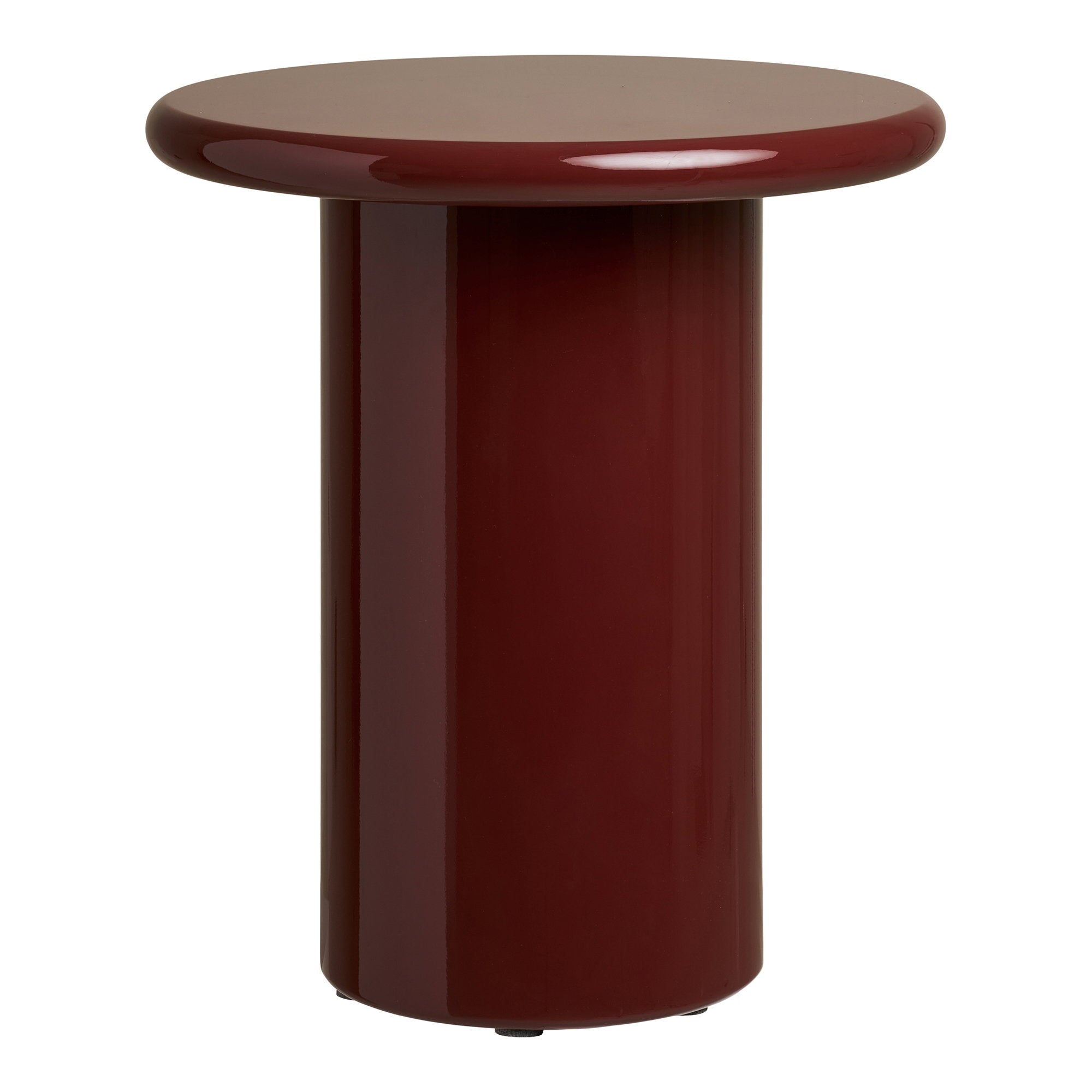 Otago Side Table - Side table, burgundy Ø45x50 cm
