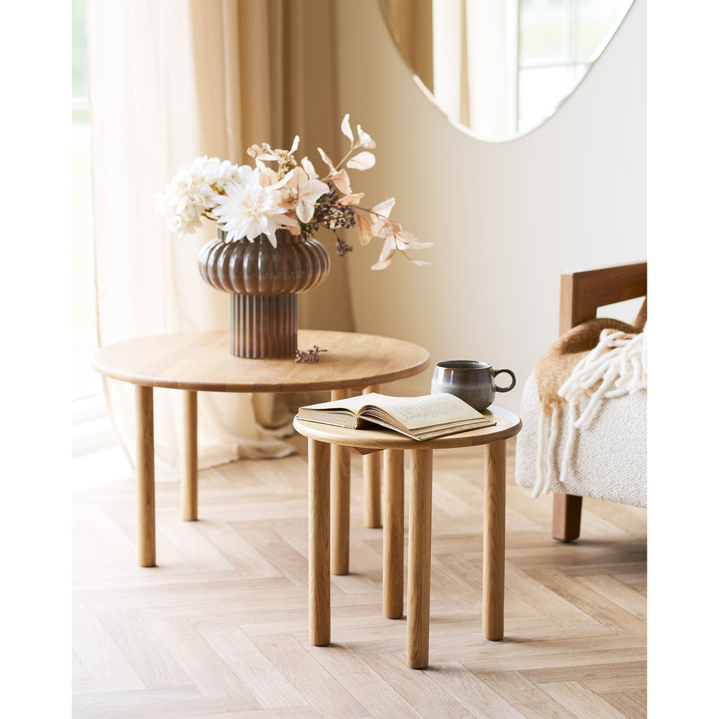 Jena Side Table - Side table, oak, natural Ø40x40 cm