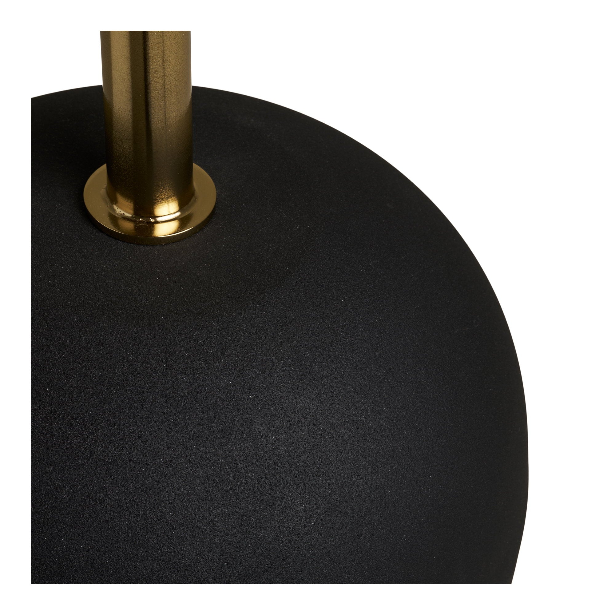 Sirone Side Table - Side table, mango wood/steel, black, brass look/dark brown Ø30x56 cm