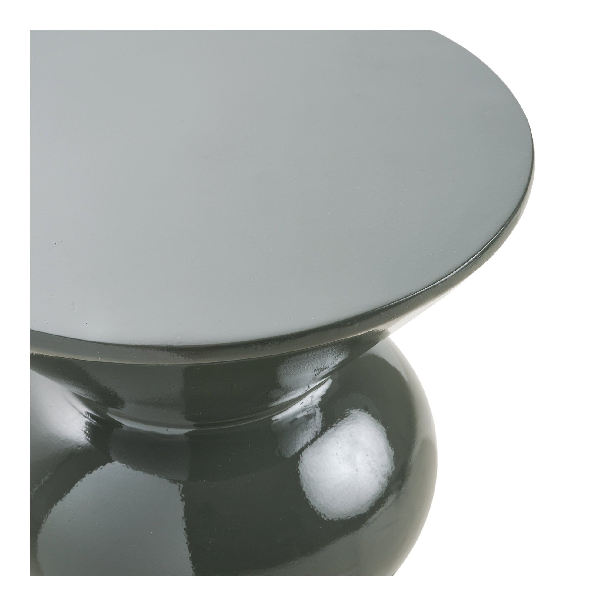 Rosolina Side Table - Side table, fiberglass, green Ø34x41 cm