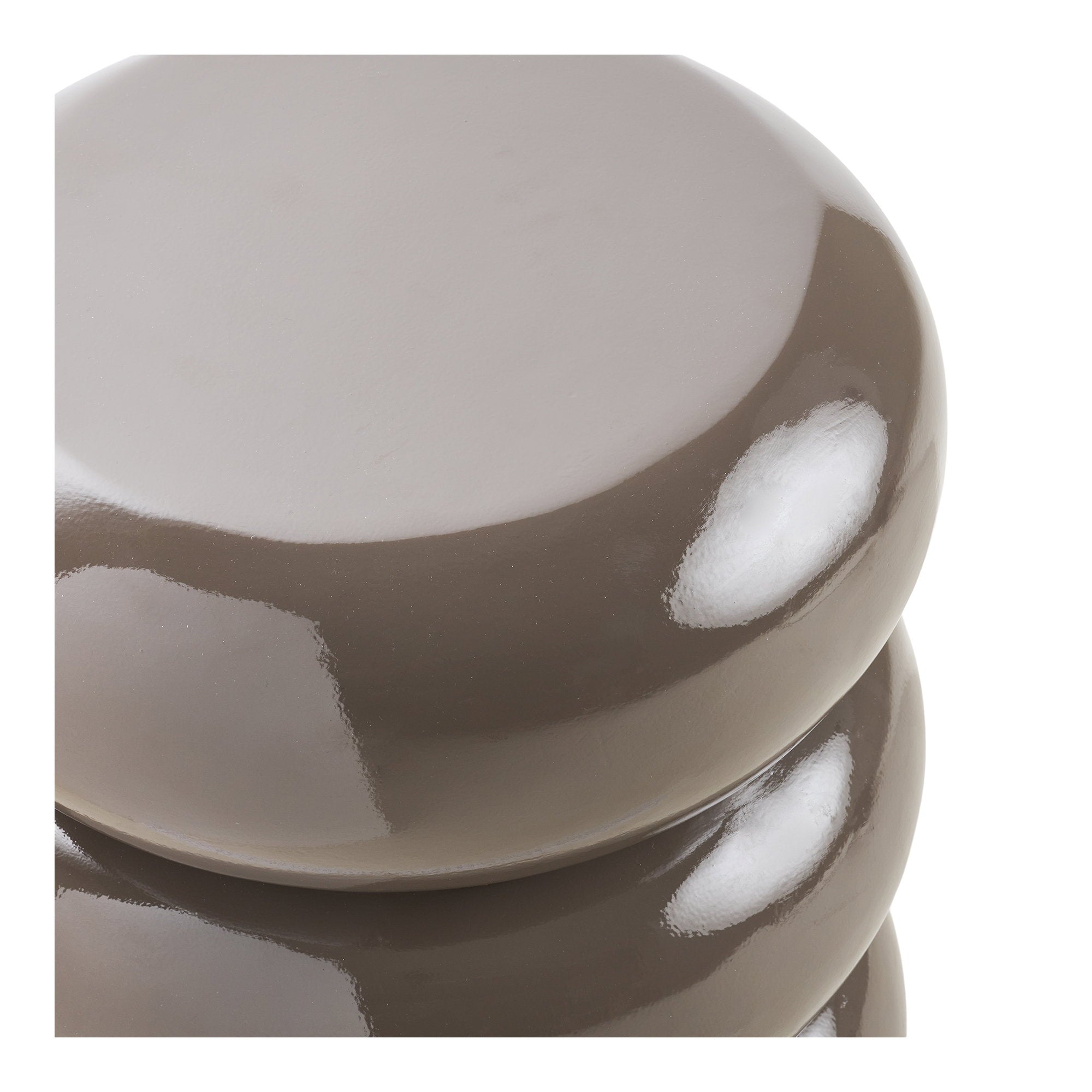 Rosolina Side Table - Side table, fiberglass, brown Ø35.5x44 cm