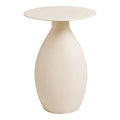 Calais Side Table - Side table, metal/enamel, off-white Ø36x50 cm