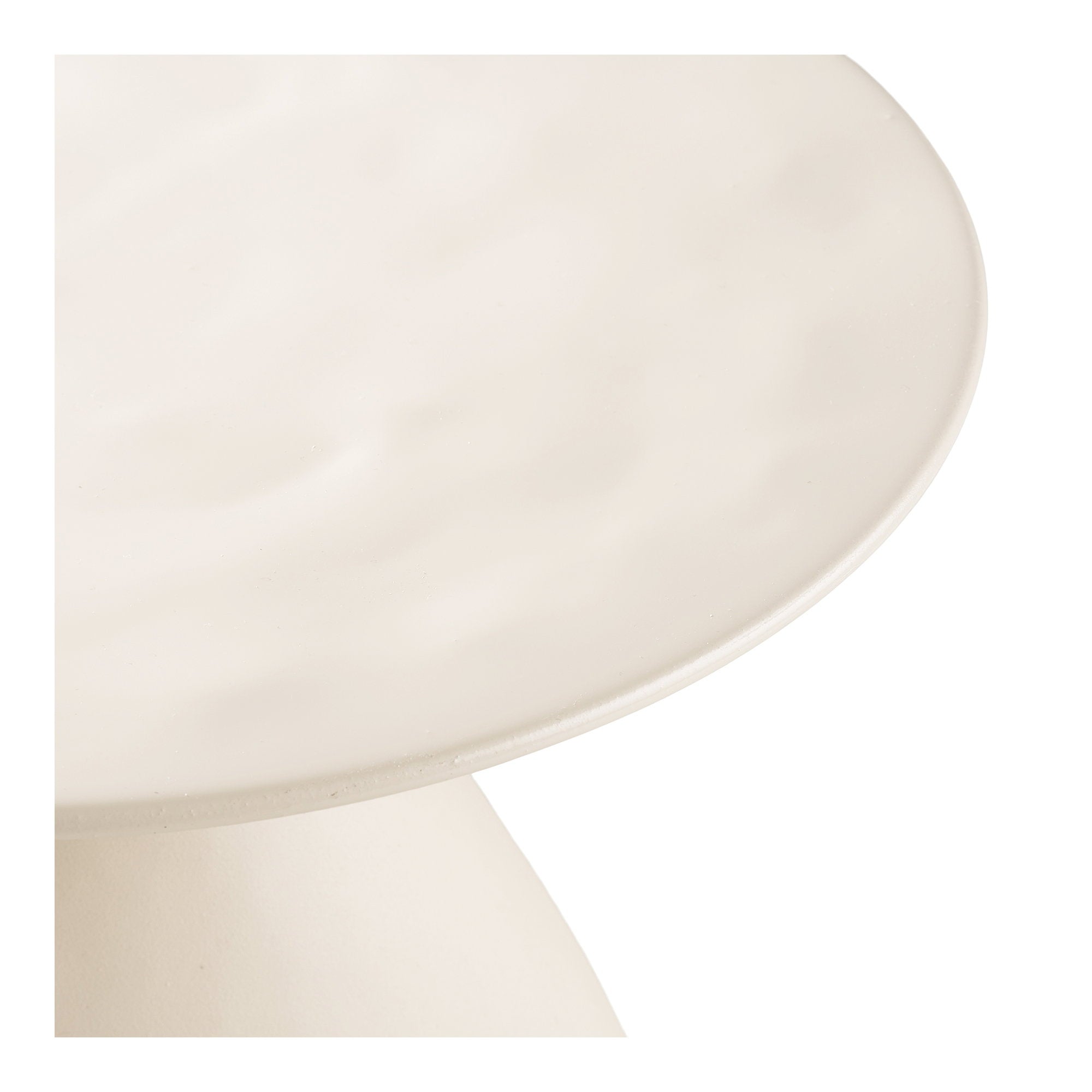 Calais Side Table - Side table, metal/enamel, off-white Ø36x50 cm