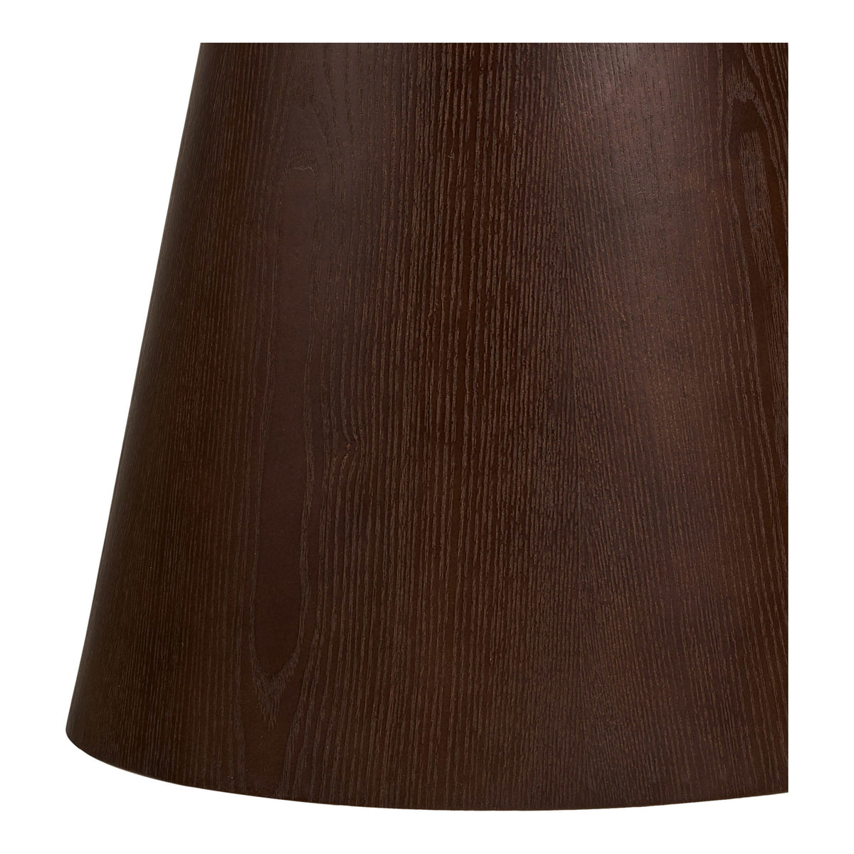 Orvieto Side Table - Side table, ash veneer/glass, brown, ø50x48 cm