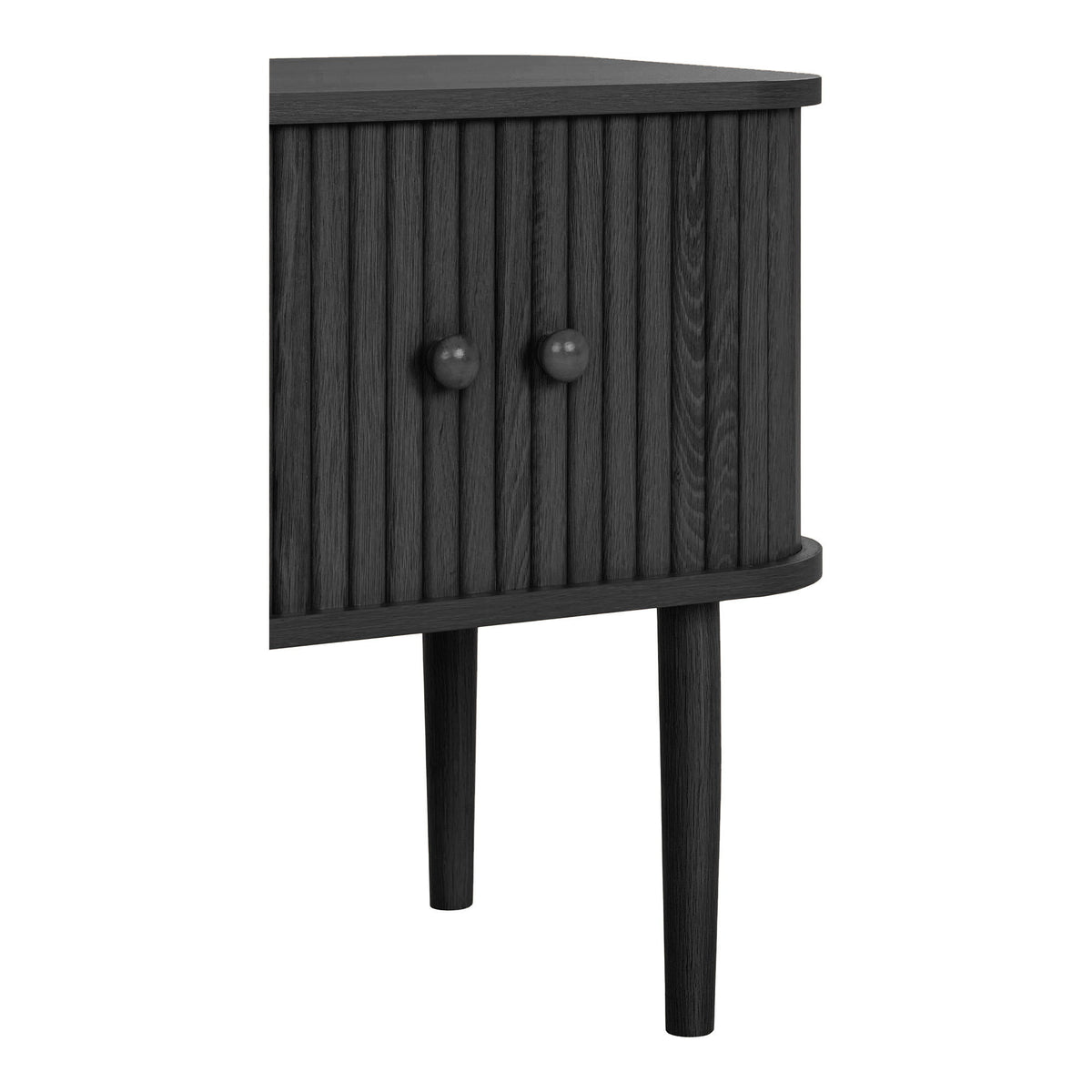 Black side table Nikko with 2 doors - 45x40x50.5 cm