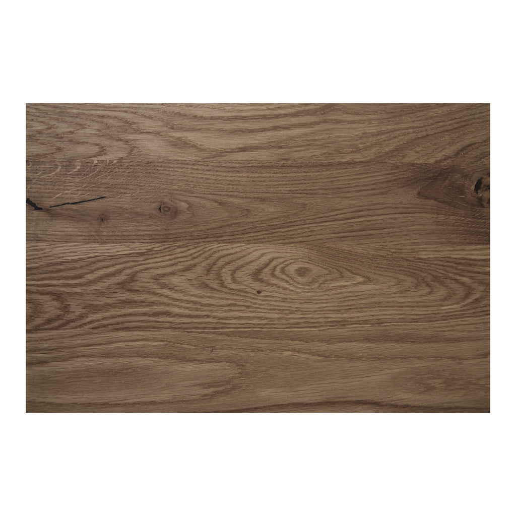 Lignano Cafétafel - Gerookt eiken, zwart metalen onderstel 70x70x75 cm