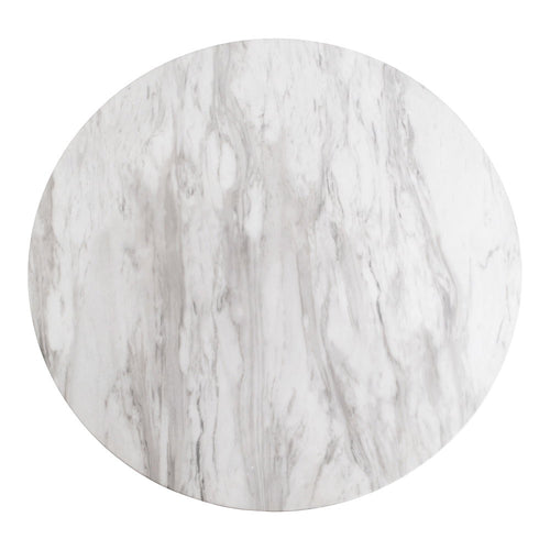 Bolzano Bartafel - Marmerlook blad, messinglook voet Ø70x105 cm - Noël Home