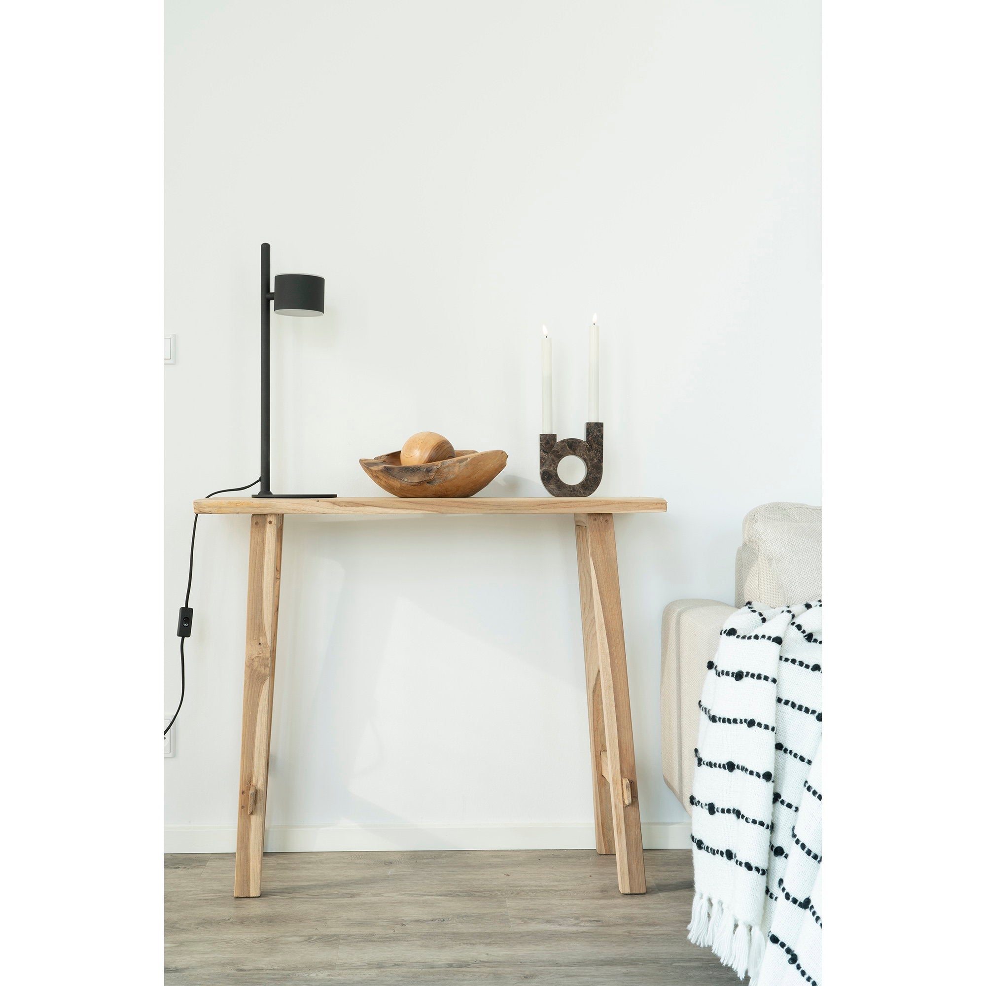 Girona Wandtafel - Wandtafel, teak, naturel 90x30x80 cm