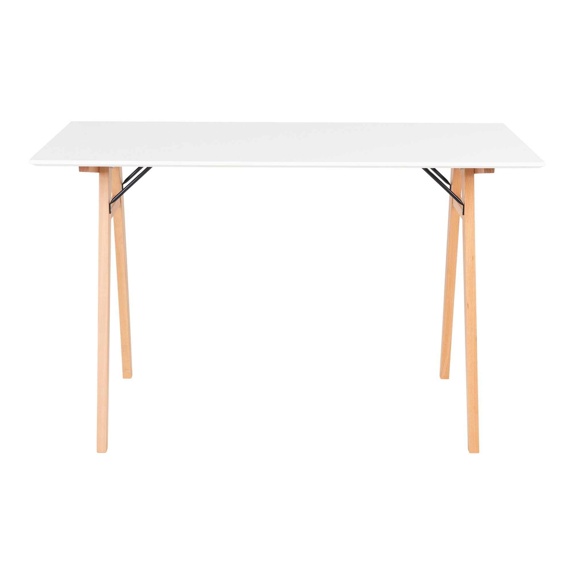 Vojens Bureau - Bureau, wit/naturel 120x60x75 cm