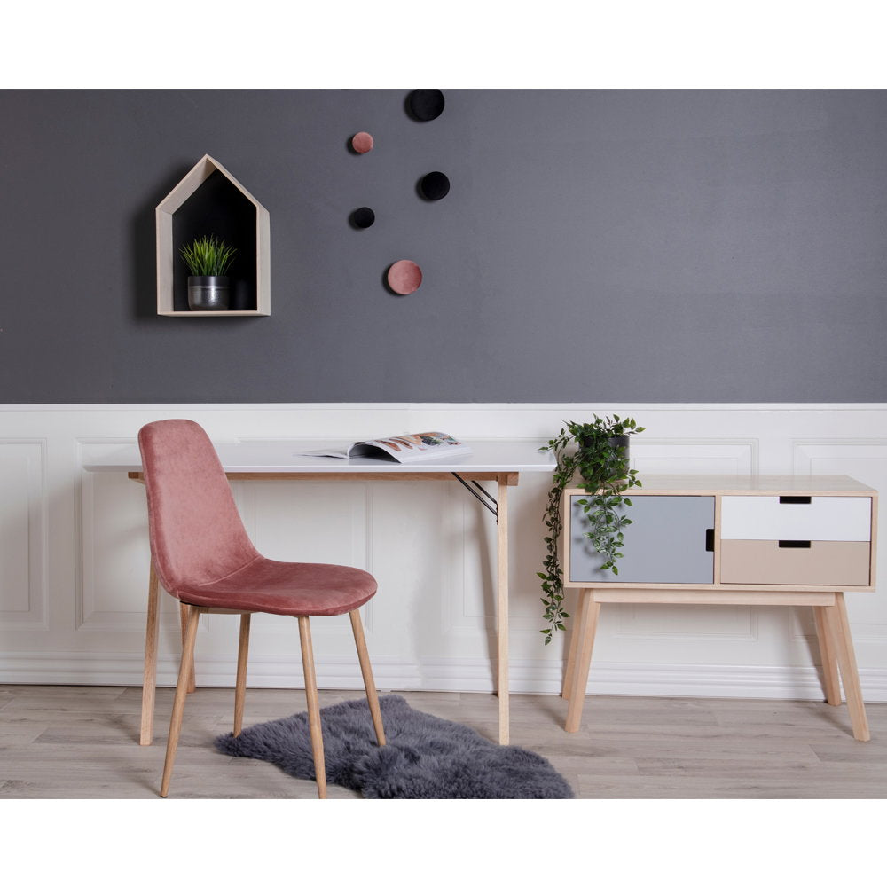 Vojens Bureau - Bureau, wit/naturel 120x60x75 cm