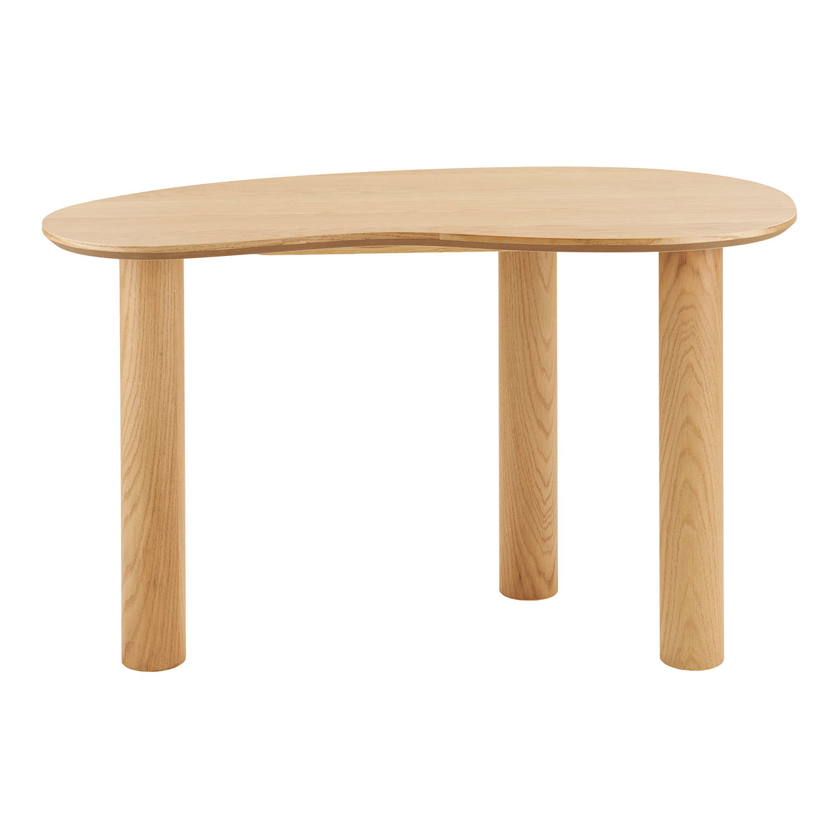 Livigno Desk - Desk, oak/oak veneer, organic shape, natural, 60x120x75 cm
