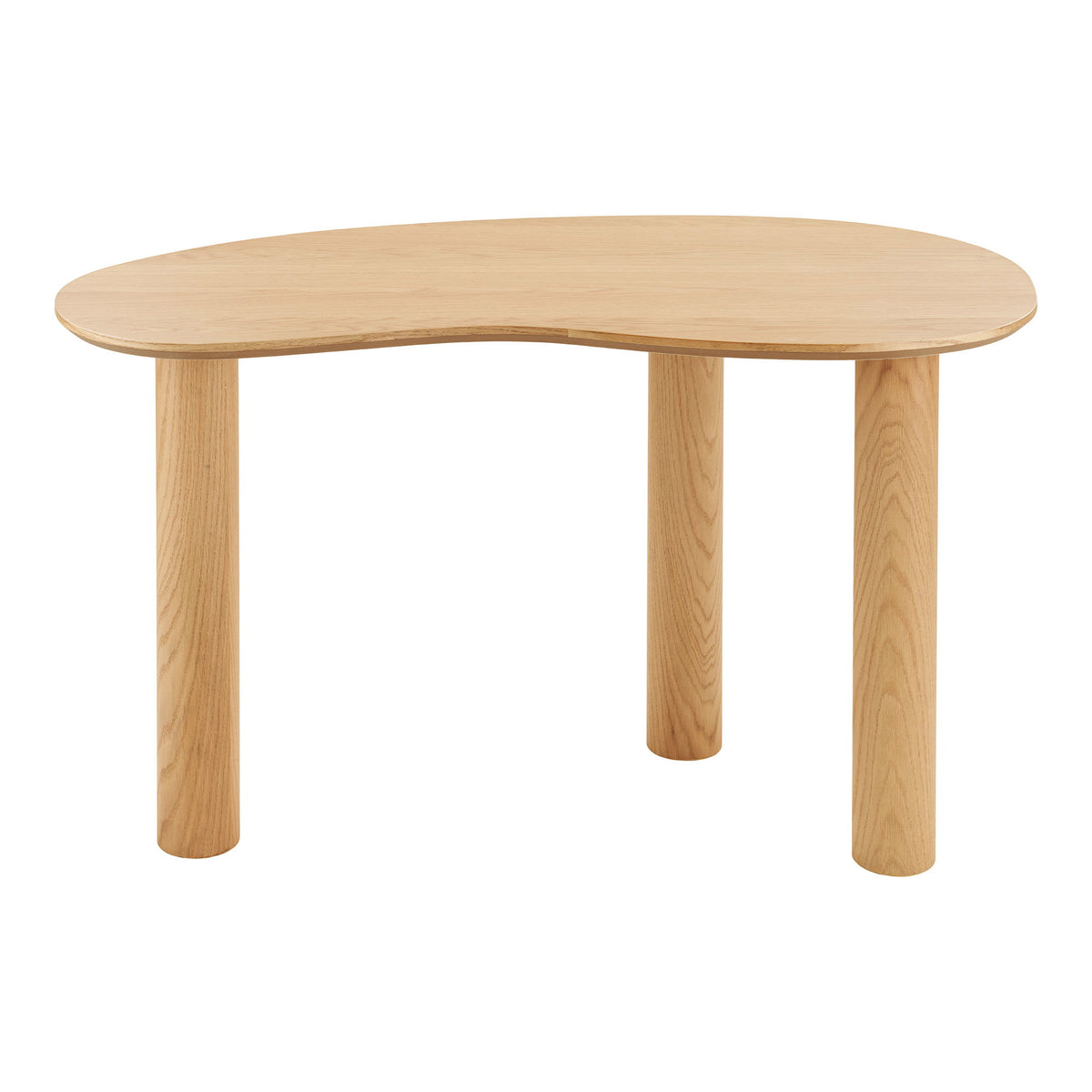 Livigno Desk - Desk, oak/oak veneer, organic shape, natural, 60x120x75 cm