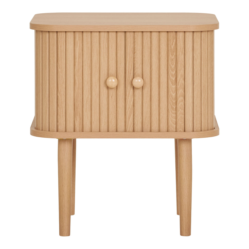 Nikko Side Table - Side table with 2 doors, natural 45x40x50.5 cm