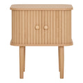 Nikko Side Table - Side table with 2 doors, natural 45x40x50.5 cm