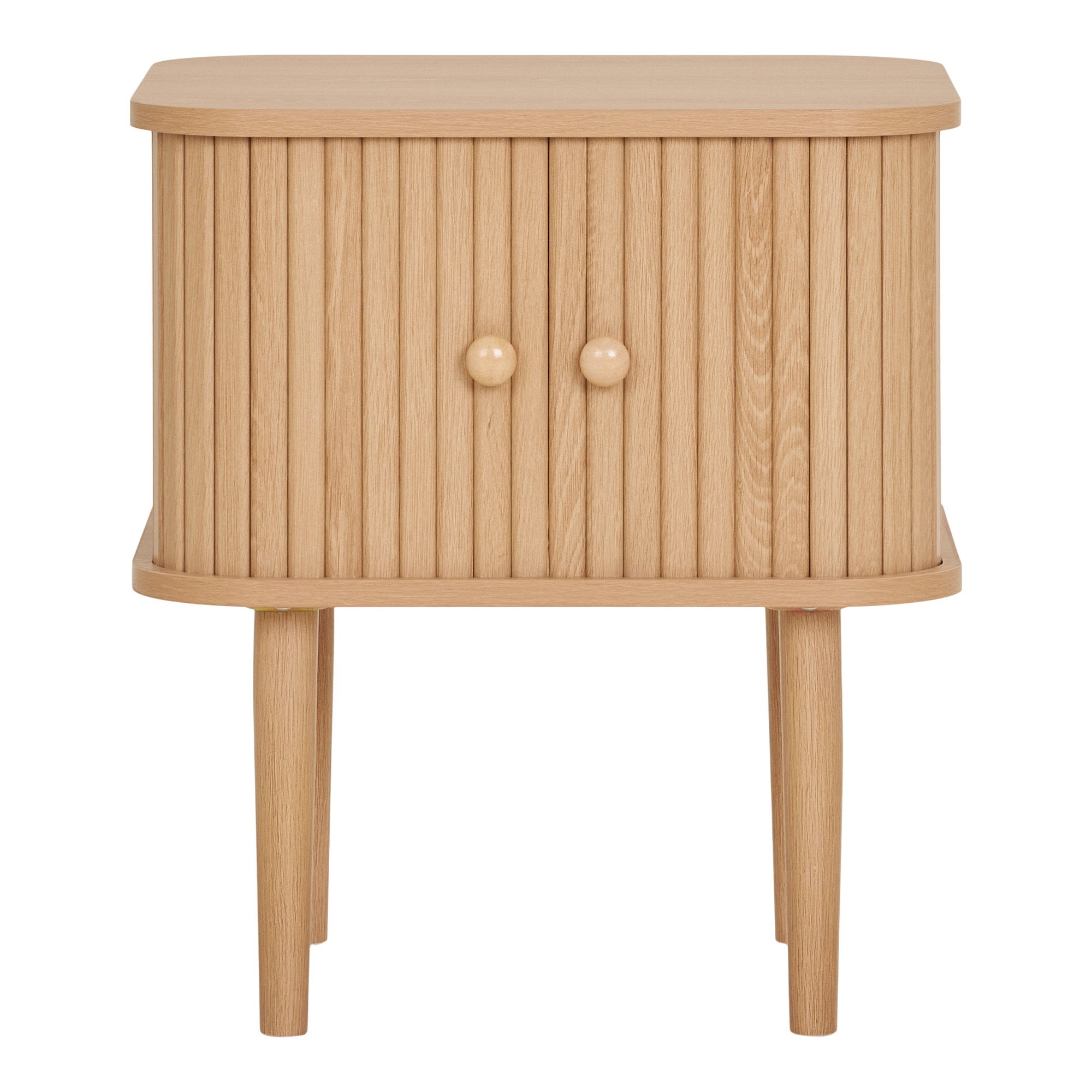 Nikko Bijzettafel - Bijzettafel met 2 deuren, naturel 45x40x50,5 cm