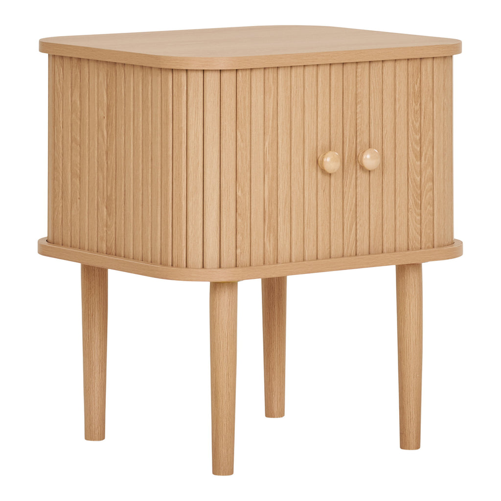 Nikko Side Table - Side table with 2 doors, natural 45x40x50.5 cm