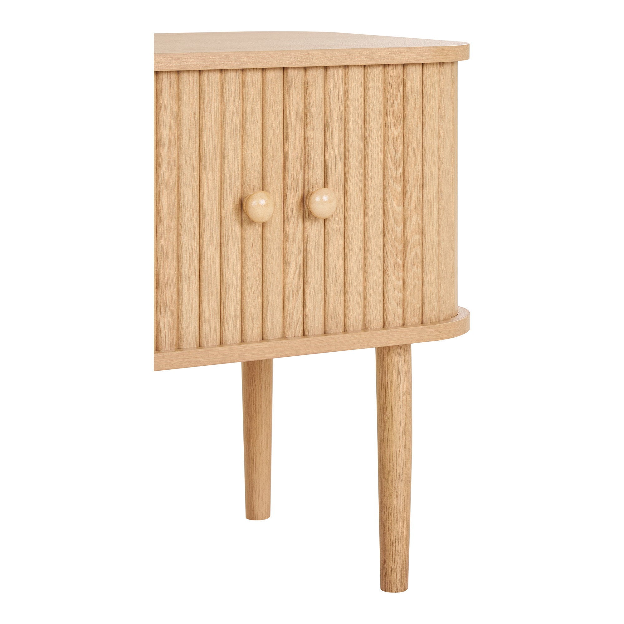 Nikko Bijzettafel - Bijzettafel met 2 deuren, naturel 45x40x50,5 cm