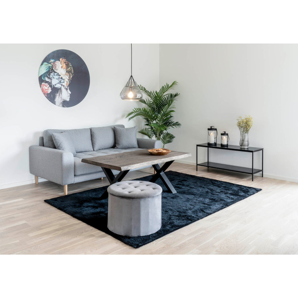 Vita TV-meubel - Met 2 planken, zwart, zwart frame 100x36x45 cm