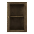 Zamora Hängeschrank - Wandschrank, Eiche/Eichenfurnier/gehärtetes Glas, 20x40x60 cm