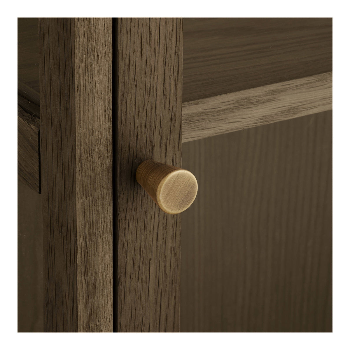 Zamora Wall Cabinet - Wall-mounted cabinet, oak/oak veneer/tempered glass, 20x40x60 cm