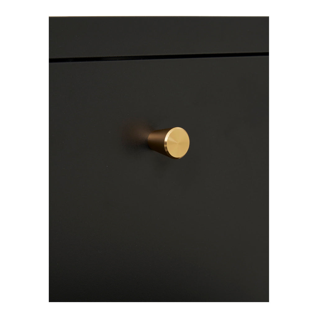 Dalby Ladenkast - 2 lades, staal, zwart 40x40x59,5 cm