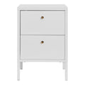 Dalby Ladenkast - 2 lades, staal, wit 40x40x59,5 cm