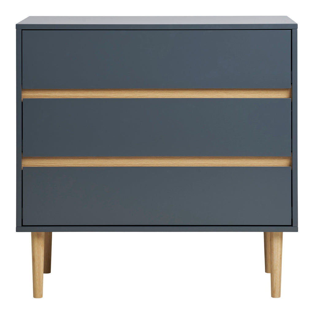 Bisley Ladenkast - 3 lades, gelakt hout, donkergrijs 80x40x80 cm