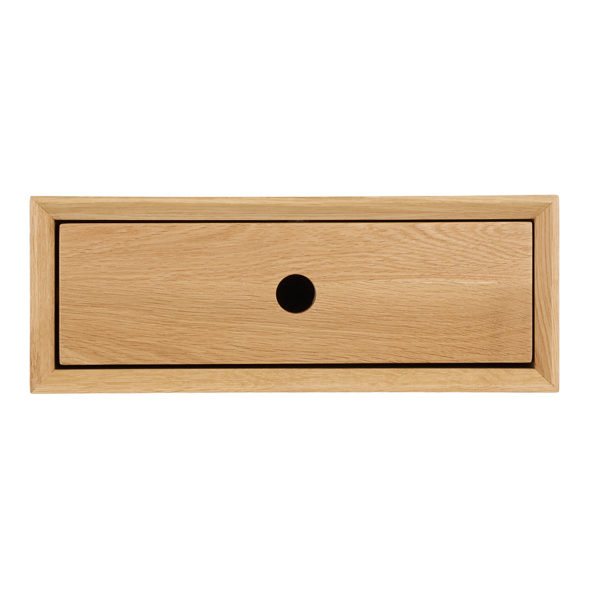 Luzern Wall Cabinet - Wall cabinet, 1 drawer, lacquered oak, 40x25x15 cm